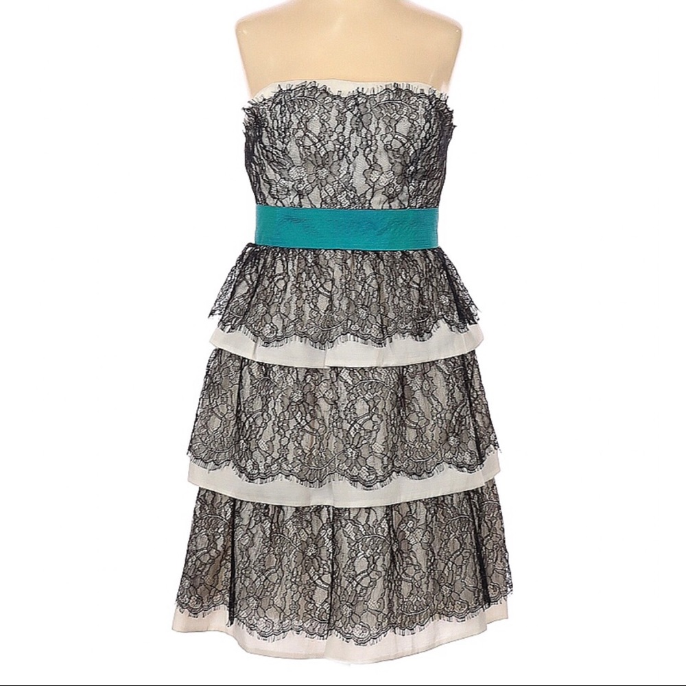 Y2K Homecoming Dress Cocktail Party Ruffles Lace Phoebe Couture VTG Size 2